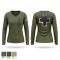Tactical medic Women's Long Sleeve V-neck Shirt - 1