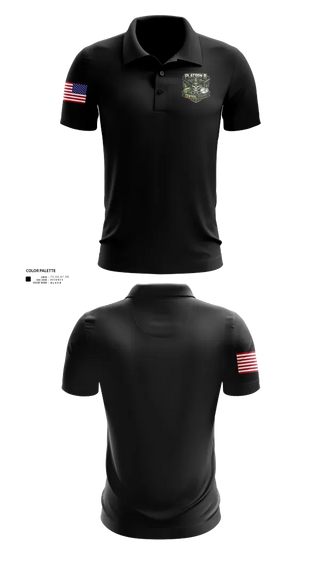 Short Sleeve Performance Polo, Platoon B Central Nights, Police, Teamtime, Team time, sublimation, custom sports apparel, team uniforms, spirit wear, spiritwear, sports uniforms, custom shirts, team store, custom team store, fundraiser sports, apparel fundraiser