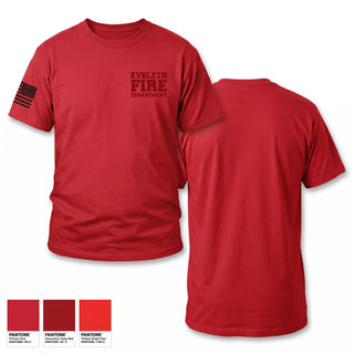 Old School Cotton Feel Shirt, Eveleth Fire Department, Fire Department, Teamtime, Team time, sublimation, custom sports apparel, team uniforms, spirit wear, spiritwear, sports uniforms, custom shirts, team store, custom team store, fundraiser sports, apparel fundraiser