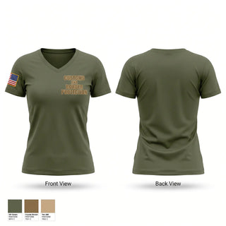 Womens Short Sleeve Vneck Shirt, Customs and Border Protection, Police, Teamtime, Team time, sublimation, custom sports apparel, team uniforms, spirit wear, spiritwear, sports uniforms, custom shirts, team store, custom team store, fundraiser sports, apparel fundraiser