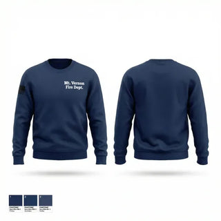 Crew Neck Sweatshirt, Mt Vernon Fire Dept, Fire Department, Teamtime, Team time, sublimation, custom sports apparel, team uniforms, spirit wear, spiritwear, sports uniforms, custom shirts, team store, custom team store, fundraiser sports, apparel fundraiser