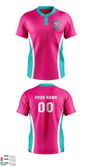 Two Button Softball Jersey, Hi’Yield’Hers 10u, Softball, Teamtime, Team time, sublimation, custom sports apparel, team uniforms, spirit wear, spiritwear, sports uniforms, custom shirts, team store, custom team store, fundraiser sports, apparel fundraiser