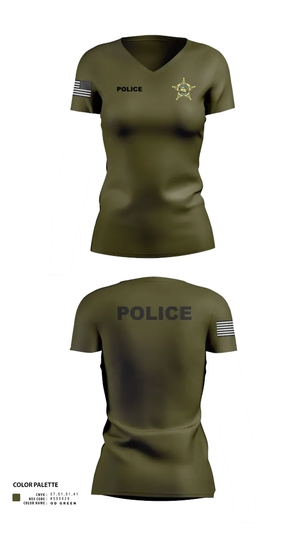 Womens Short Sleeve Vneck Shirt, St. Joseph County Police Department, , Teamtime, Team time, sublimation, custom sports apparel, team uniforms, spirit wear, spiritwear, sports uniforms, custom shirts, team store, custom team store, fundraiser sports, apparel fundraiser