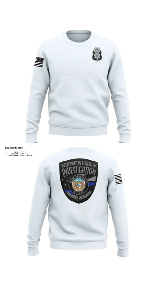 Crew Neck Sweatshirt, Metropolitan Bureau Of Investigation, Police, Teamtime, Team time, sublimation, custom sports apparel, team uniforms, spirit wear, spiritwear, sports uniforms, custom shirts, team store, custom team store, fundraiser sports, apparel fundraiser