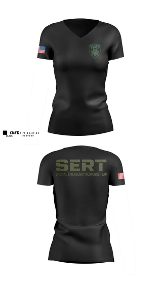 Womens Short Sleeve Vneck Shirt, SERT, Police, Teamtime, Team time, sublimation, custom sports apparel, team uniforms, spirit wear, spiritwear, sports uniforms, custom shirts, team store, custom team store, fundraiser sports, apparel fundraiser