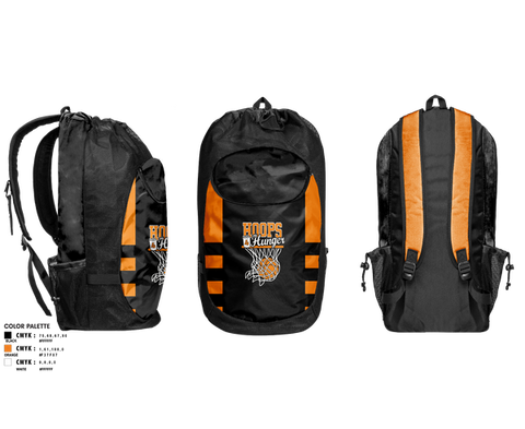 Gear Bag, Hoops 4 Hunger, Men's Basketball, Teamtime, Team time, sublimation, custom sports apparel, team uniforms, spirit wear, spiritwear, sports uniforms, custom shirts, team store, custom team store, fundraiser sports, apparel fundraiser