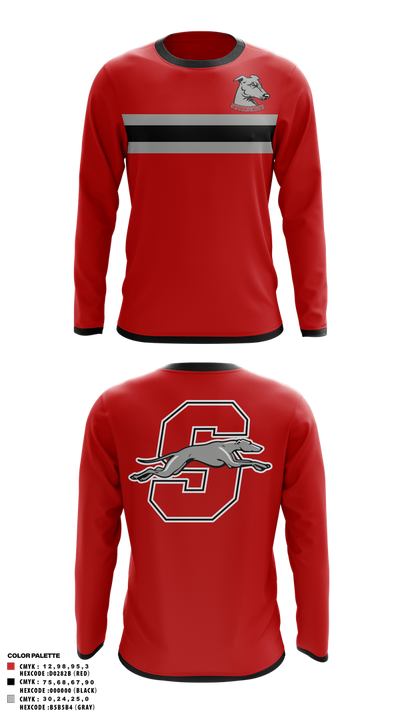 Shorewood Greyhounds Golf 2014300 Long Sleeve Performance Shirt 1