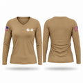 G-4 Women's Long Sleeve V-neck Shirt - 1