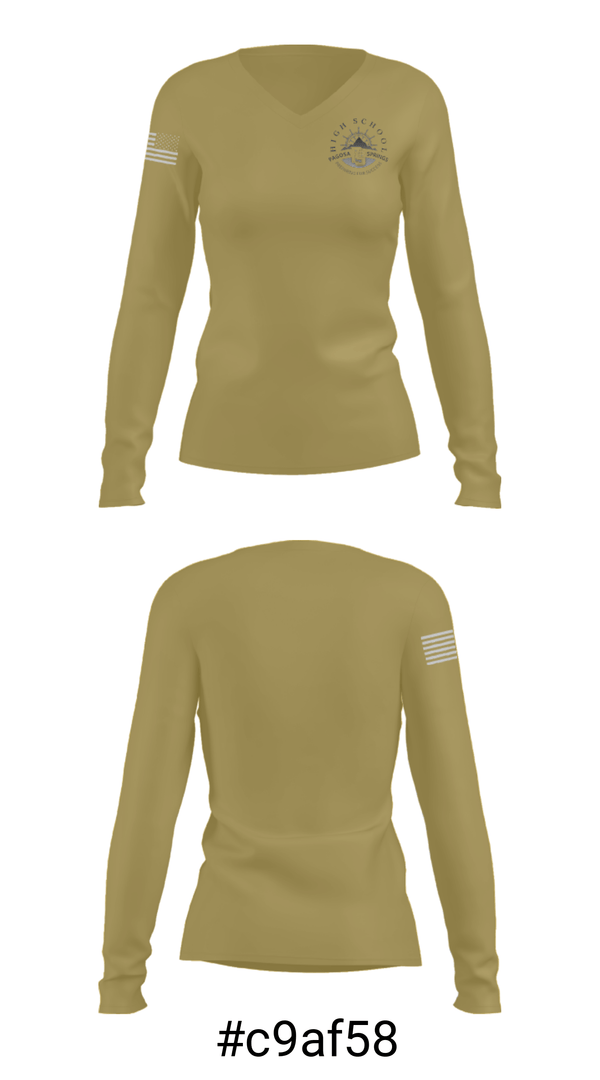 Women's Long Sleeve Vneck Shirt, Pagosa Springs High School Basketball, Women's Basketball, Teamtime, Team time, sublimation, custom sports apparel, team uniforms, spirit wear, spiritwear, sports uniforms, custom shirts, team store, custom team store, fundraiser sports, apparel fundraiser