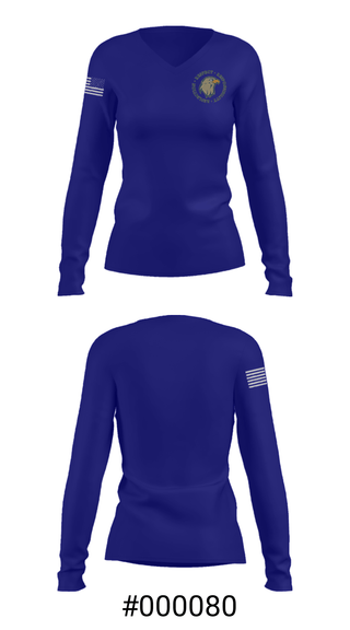 Women's Long Sleeve Vneck Shirt, Edgecomb Eddy School, Spirit Store, Teamtime, Team time, sublimation, custom sports apparel, team uniforms, spirit wear, spiritwear, sports uniforms, custom shirts, team store, custom team store, fundraiser sports, apparel fundraiser