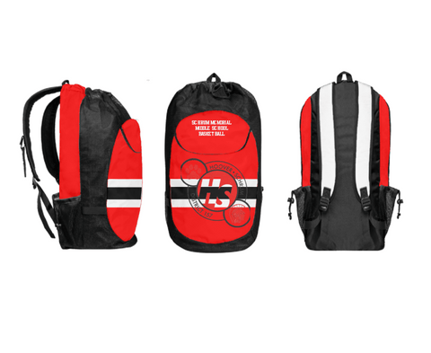 Gear Bag, Schrum Memorial Middle School Basketball, Men's Basketball, Teamtime, Team time, sublimation, custom sports apparel, team uniforms, spirit wear, spiritwear, sports uniforms, custom shirts, team store, custom team store, fundraiser sports, apparel fundraiser