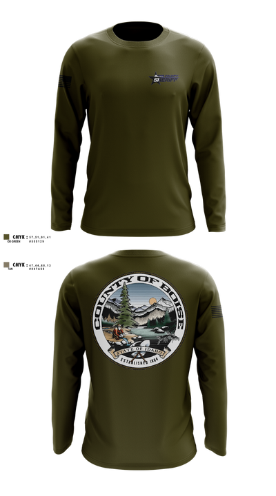 Boise County Sheriffs 675554 Long Sleeve Performance Shirt 2