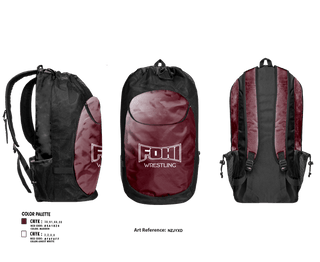 Gear Bag, Fontana High School, Wrestling, Teamtime, Team time, sublimation, custom sports apparel, team uniforms, spirit wear, spiritwear, sports uniforms, custom shirts, team store, custom team store, fundraiser sports, apparel fundraiser