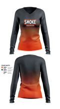 SMOKE FASTPITCH Women's Long Sleeve V-neck Shirt - 2