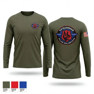 Long Sleeve Performance Shirt, K-9 Guardian Police Dog Services, Police, Teamtime, Team time, sublimation, custom sports apparel, team uniforms, spirit wear, spiritwear, sports uniforms, custom shirts, team store, custom team store, fundraiser sports, apparel fundraiser