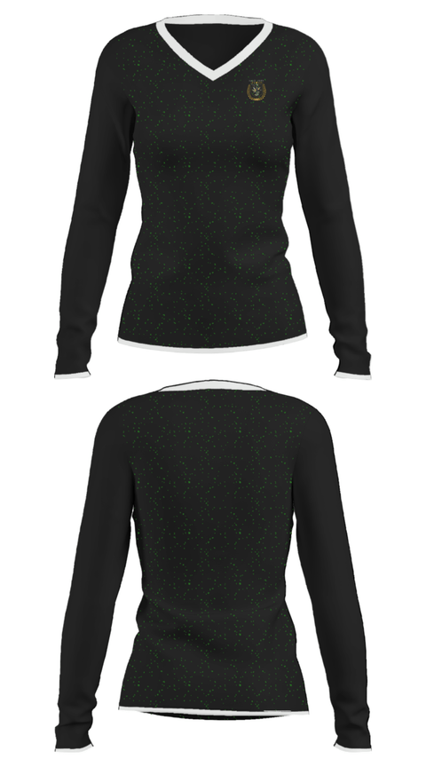 Women's Long Sleeve Vneck Shirt, HALO-FURY, , Teamtime, Team time, sublimation, custom sports apparel, team uniforms, spirit wear, spiritwear, sports uniforms, custom shirts, team store, custom team store, fundraiser sports, apparel fundraiser