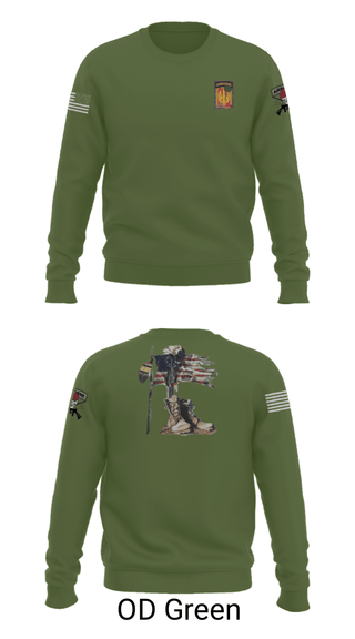 Crew Neck Sweatshirt, 18th FA BDE Airborne, Army, Teamtime, Team time, sublimation, custom sports apparel, team uniforms, spirit wear, spiritwear, sports uniforms, custom shirts, team store, custom team store, fundraiser sports, apparel fundraiser