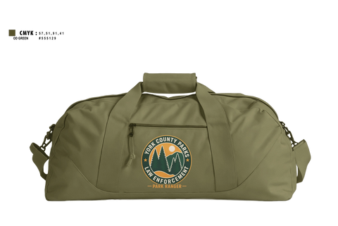 Duffle Bag, York County Park Ranger Division, Police, Teamtime, Team time, sublimation, custom sports apparel, team uniforms, spirit wear, spiritwear, sports uniforms, custom shirts, team store, custom team store, fundraiser sports, apparel fundraiser