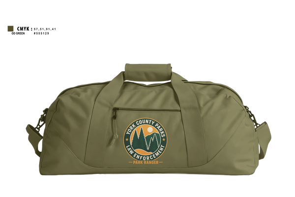 Duffle Bag, York County Park Ranger Division, Police, Teamtime, Team time, sublimation, custom sports apparel, team uniforms, spirit wear, spiritwear, sports uniforms, custom shirts, team store, custom team store, fundraiser sports, apparel fundraiser