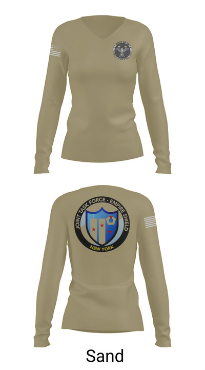 Empire Shield 55309302 Women's Long Sleeve V-neck Shirt - 92