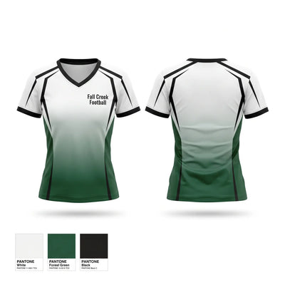 Fall Creek Football Women's Short Sleeve V-neck Shirt - 1