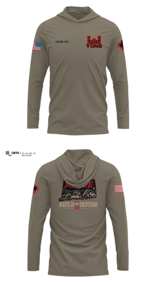 Long Sleeve hooded sunshirt, 248th Engineer Company, National Guard, Teamtime, Team time, sublimation, custom sports apparel, team uniforms, spirit wear, spiritwear, sports uniforms, custom shirts, team store, custom team store, fundraiser sports, apparel fundraiser