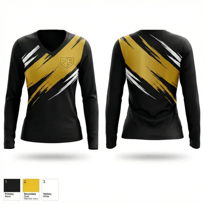 EA Baseball 86927084 Women's Long Sleeve V-neck Shirt - 1