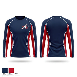 Long Sleeve Performance Shirt, East Texas Arsenal, Baseball, Teamtime, Team time, sublimation, custom sports apparel, team uniforms, spirit wear, spiritwear, sports uniforms, custom shirts, team store, custom team store, fundraiser sports, apparel fundraiser