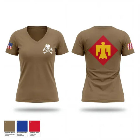 Womens Short Sleeve Vneck Shirt, Bravo 179, Army, Teamtime, Team time, sublimation, custom sports apparel, team uniforms, spirit wear, spiritwear, sports uniforms, custom shirts, team store, custom team store, fundraiser sports, apparel fundraiser