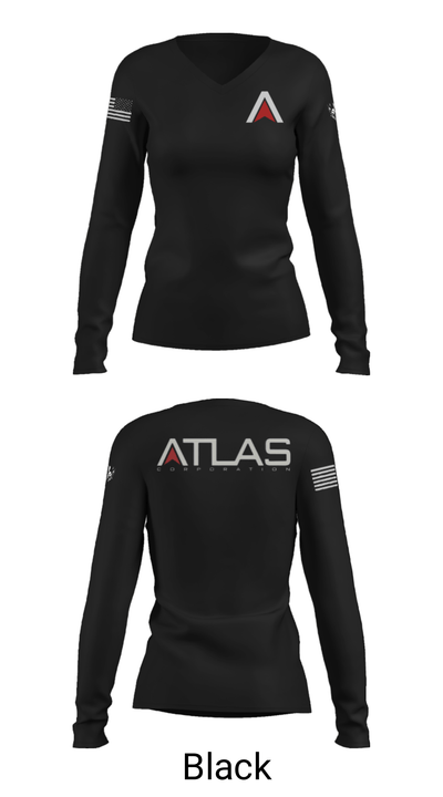ATLAS 52779746 Women's Long Sleeve V-neck Shirt - 23