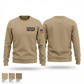 Crew Neck Sweatshirt, St. Regis Falls Volunteer Fire Dept, Fire Department, Teamtime, Team time, sublimation, custom sports apparel, team uniforms, spirit wear, spiritwear, sports uniforms, custom shirts, team store, custom team store, fundraiser sports, apparel fundraiser