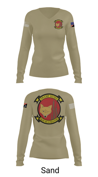 Womens Long Sleeve Vneck Shirt, Headquarters & Headquarters Squadron, , Teamtime, Team time, sublimation, custom sports apparel, team uniforms, spirit wear, spiritwear, sports uniforms, custom shirts, team store, custom team store, fundraiser sports, apparel fundraiser