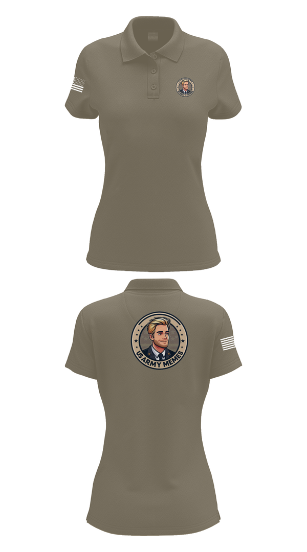 Womens Short Sleeve Performance Polo, U.S Army memes, , Teamtime, Team time, sublimation, custom sports apparel, team uniforms, spirit wear, spiritwear, sports uniforms, custom shirts, team store, custom team store, fundraiser sports, apparel fundraiser