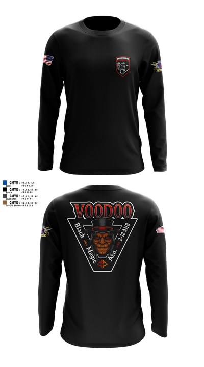 2-10 AHB Knighthawks 14380811 Long Sleeve Performance Shirt 61