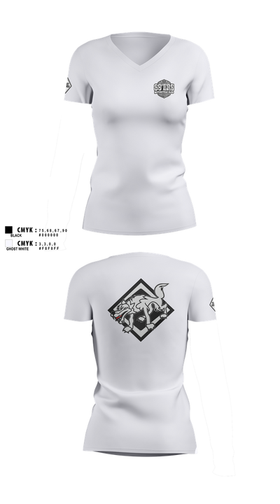 Troy Crew 95147179 Women's Short Sleeve V-neck Shirt - 101