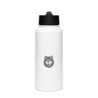 Breckenridge Huskies Stainless Steel Water Bottle with a Straw Lid