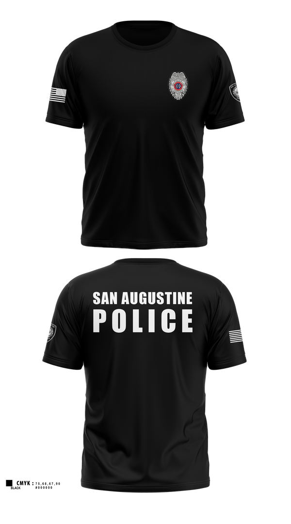 Short Sleeve Performance Shirt, SAN AUGUSTINE POLICE DEPARTMENT, Police, Teamtime, Team time, sublimation, custom sports apparel, team uniforms, spirit wear, spiritwear, sports uniforms, custom shirts, team store, custom team store, fundraiser sports, apparel fundraiser