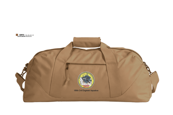 Duffle Bag, 189th Civil Engineering, Air Force, Teamtime, Team time, sublimation, custom sports apparel, team uniforms, spirit wear, spiritwear, sports uniforms, custom shirts, team store, custom team store, fundraiser sports, apparel fundraiser