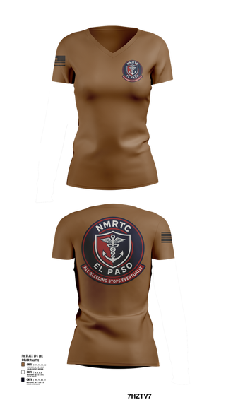 Womens Short Sleeve Vneck Shirt, NMRTC El Paso, , Teamtime, Team time, sublimation, custom sports apparel, team uniforms, spirit wear, spiritwear, sports uniforms, custom shirts, team store, custom team store, fundraiser sports, apparel fundraiser