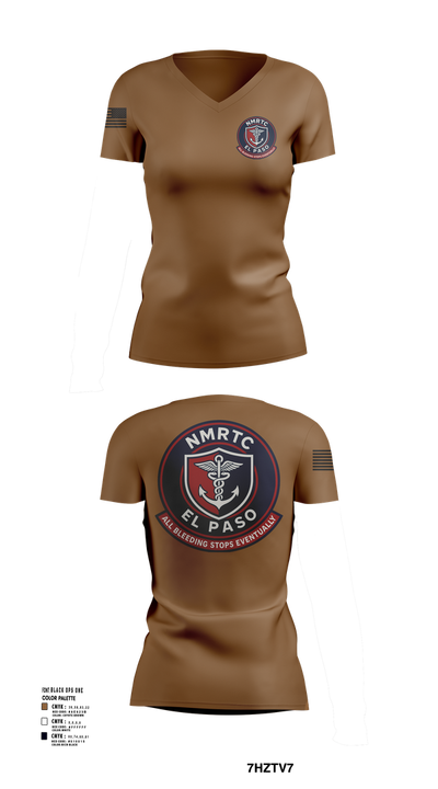 NMRTC El Paso 64078462 Women's Short Sleeve V-neck Shirt - 103