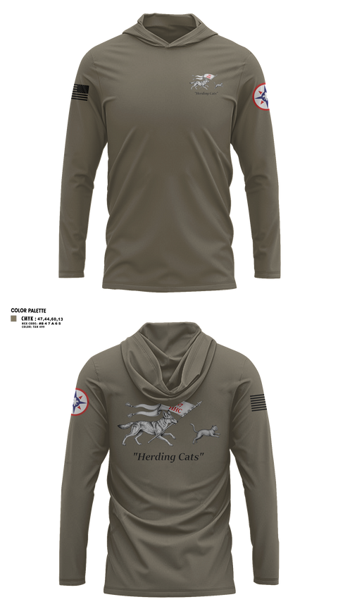Long Sleeve Performance Shirt with hood, 167th HHC, Army, Teamtime, Team time, sublimation, custom sports apparel, team uniforms, spirit wear, spiritwear, sports uniforms, custom shirts, team store, custom team store, fundraiser sports, apparel fundraiser