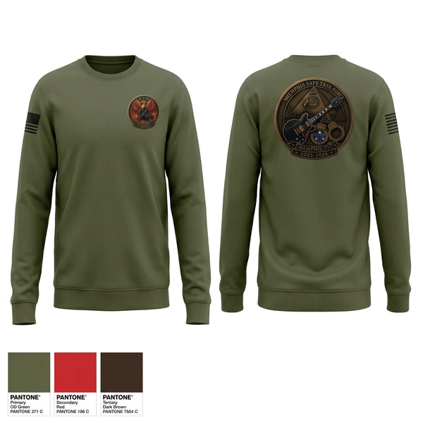 Crew Neck Sweatshirt, D Company 2/278 MBCT, National Guard, Teamtime, Team time, sublimation, custom sports apparel, team uniforms, spirit wear, spiritwear, sports uniforms, custom shirts, team store, custom team store, fundraiser sports, apparel fundraiser