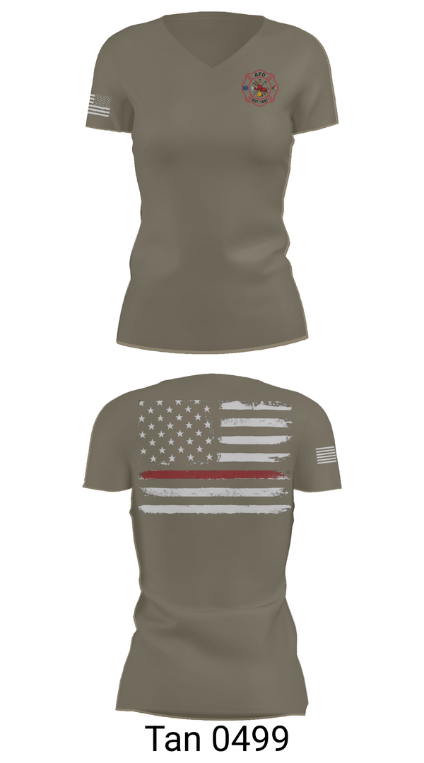 Womens Short Sleeve Vneck Shirt, Amarillo Fire Department, Fire Department, Teamtime, Team time, sublimation, custom sports apparel, team uniforms, spirit wear, spiritwear, sports uniforms, custom shirts, team store, custom team store, fundraiser sports, apparel fundraiser
