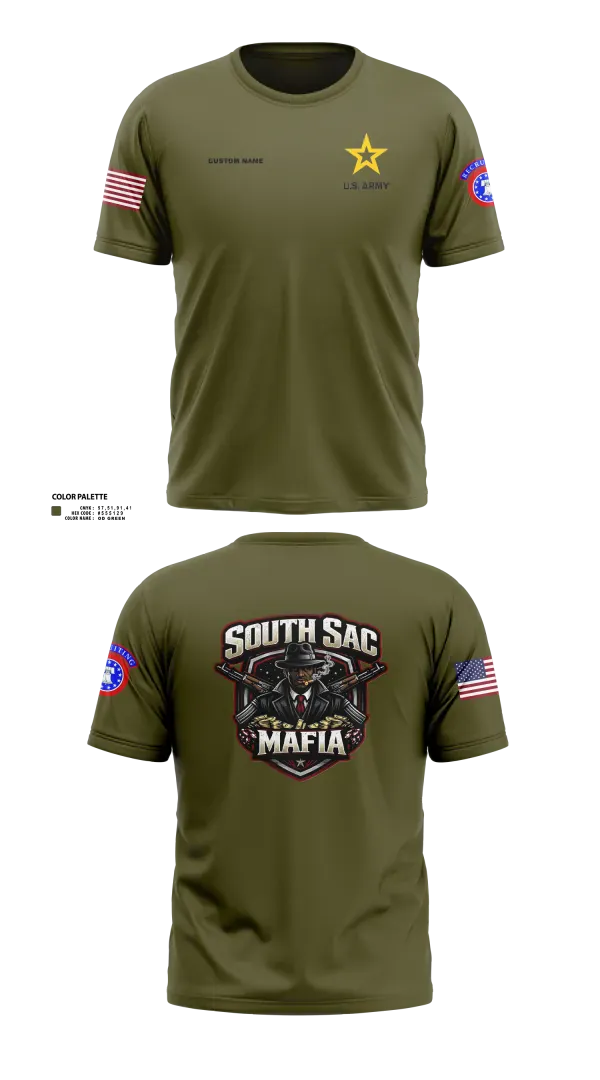 Short Sleeve Performance Shirt, SAC SOUTH, Army, Teamtime, Team time, sublimation, custom sports apparel, team uniforms, spirit wear, spiritwear, sports uniforms, custom shirts, team store, custom team store, fundraiser sports, apparel fundraiser