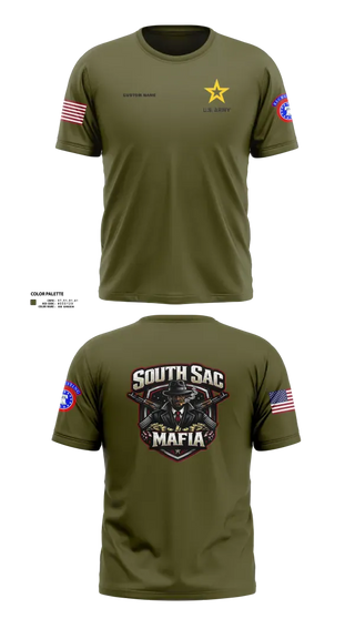 Short Sleeve Performance Shirt, SAC SOUTH, Army, Teamtime, Team time, sublimation, custom sports apparel, team uniforms, spirit wear, spiritwear, sports uniforms, custom shirts, team store, custom team store, fundraiser sports, apparel fundraiser