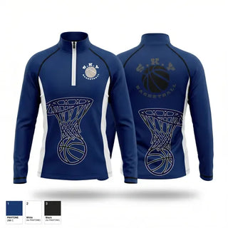Quarter Zip Jacket, S.K.Y. Basketball, Men's Basketball, Teamtime, Team time, sublimation, custom sports apparel, team uniforms, spirit wear, spiritwear, sports uniforms, custom shirts, team store, custom team store, fundraiser sports, apparel fundraiser