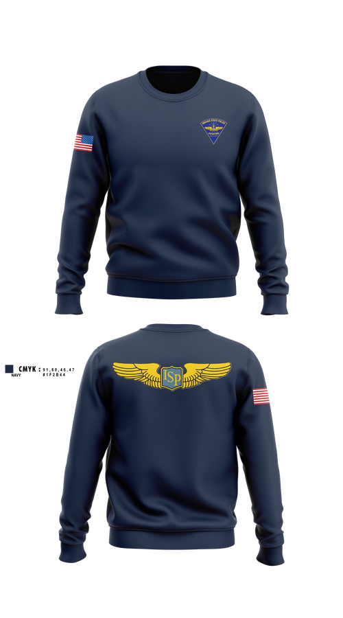 Crew Neck Sweatshirt, Indiana State Police Aviation Unit, Police, Teamtime, Team time, sublimation, custom sports apparel, team uniforms, spirit wear, spiritwear, sports uniforms, custom shirts, team store, custom team store, fundraiser sports, apparel fundraiser