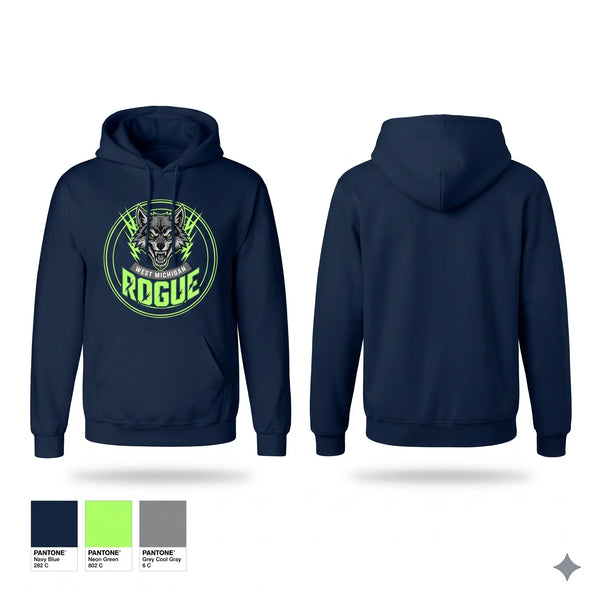 Hoodie, West Michigan Rogue, Men's Basketball, Teamtime, Team time, sublimation, custom sports apparel, team uniforms, spirit wear, spiritwear, sports uniforms, custom shirts, team store, custom team store, fundraiser sports, apparel fundraiser