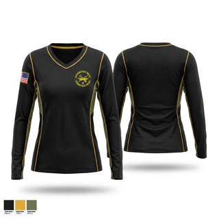 Womens Long Sleeve Vneck Shirt, 5th ANGLICO, Marines, Teamtime, Team time, sublimation, custom sports apparel, team uniforms, spirit wear, spiritwear, sports uniforms, custom shirts, team store, custom team store, fundraiser sports, apparel fundraiser