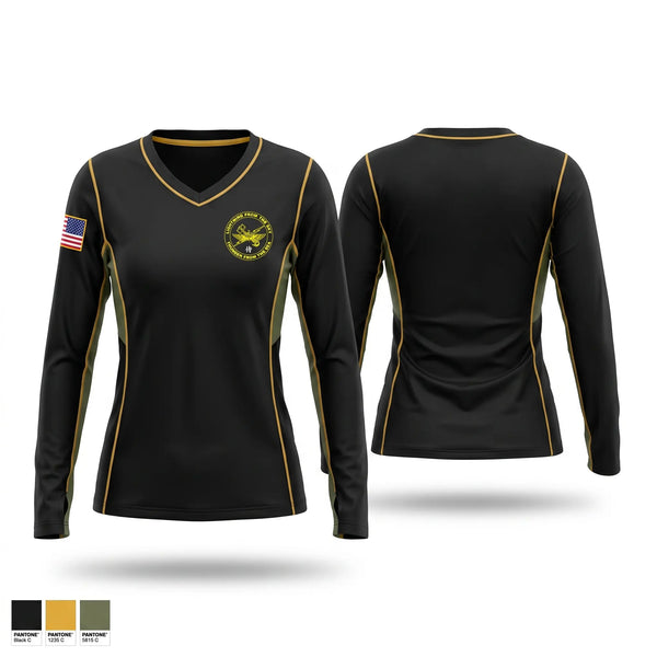 Womens Long Sleeve Vneck Shirt, 5th ANGLICO, Marines, Teamtime, Team time, sublimation, custom sports apparel, team uniforms, spirit wear, spiritwear, sports uniforms, custom shirts, team store, custom team store, fundraiser sports, apparel fundraiser